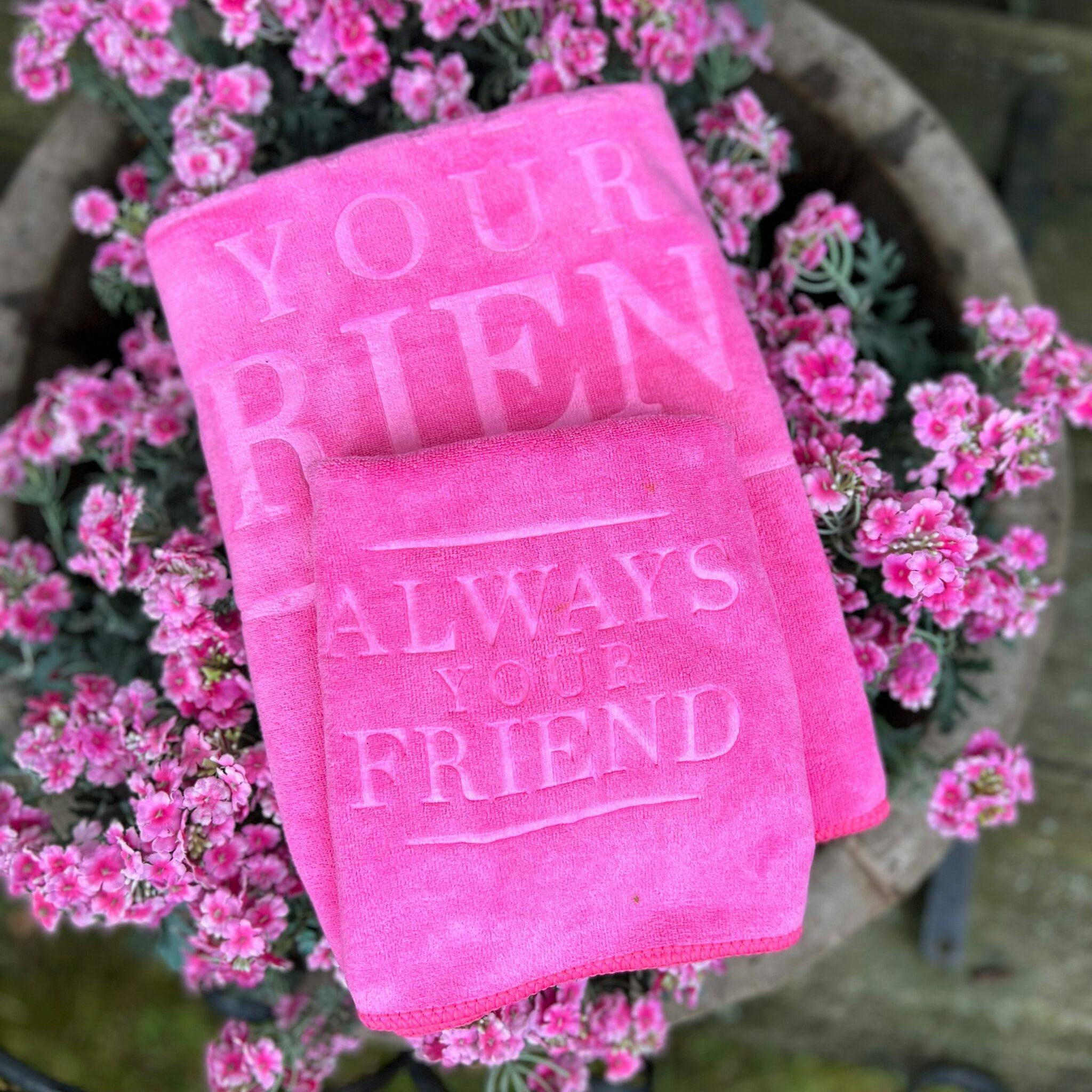 Always Your Friend - Microfiber handduk rosa