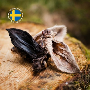 Torkade lammöron med päls