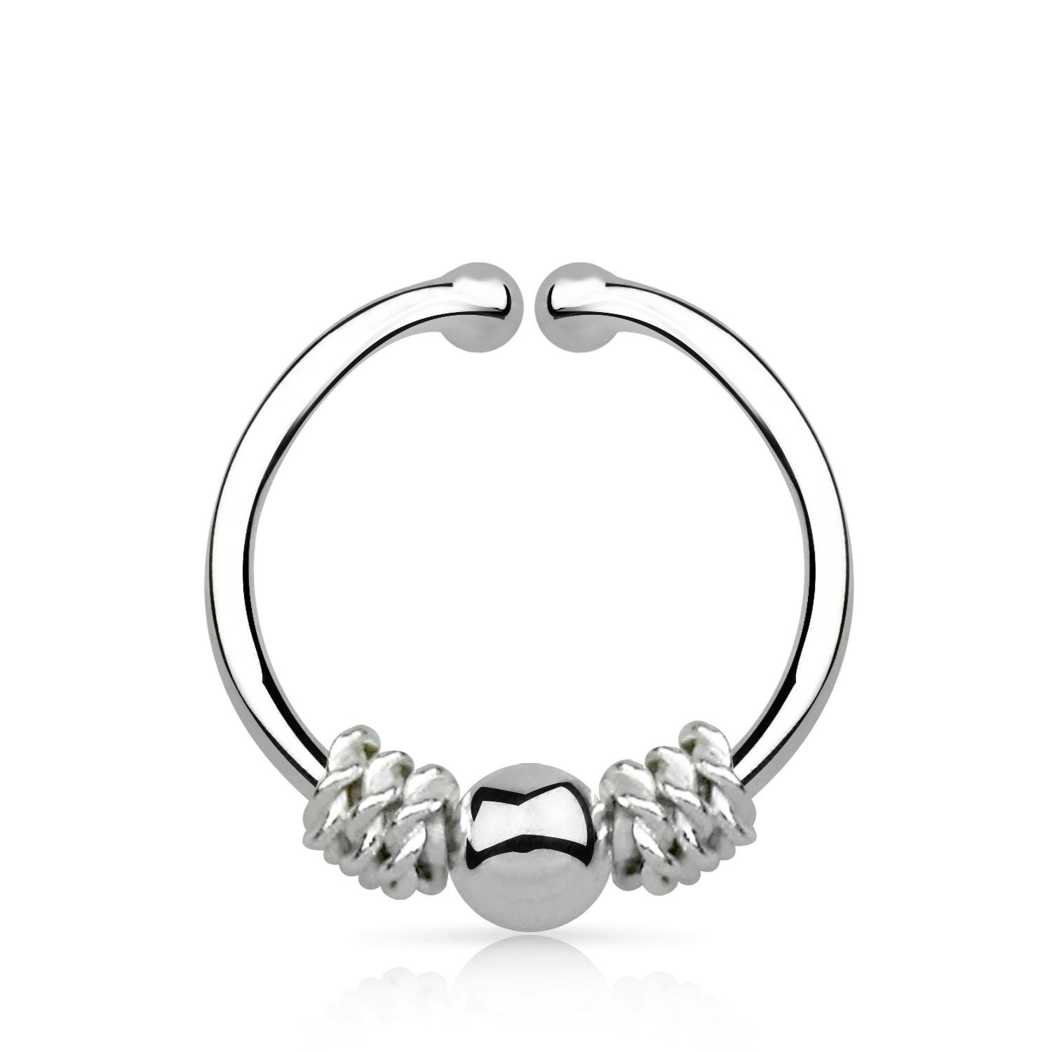 925 silver fake septum piercing - balinesisk design