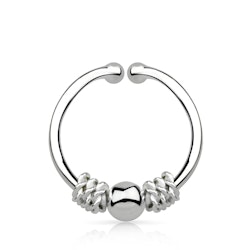 925 silver fake septum piercing - balinesisk design