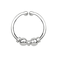 925 silver fake septum piercing - 3 rep och dubbla bollar