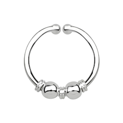 925 silver fake septum piercing - 3 rep och dubbla bollar