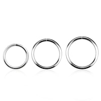 Liten ring 0.8mm sömlös piercingring i 925-silver