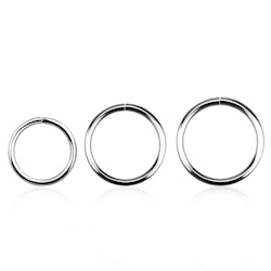 Liten ring 0.8mm sömlös piercingring i 925-silver