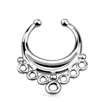 Septum fejkpiercing i 925-silver - Tribalringar