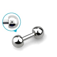 Barbell 1,6mm med 5mm halvkulor för tajtare passform