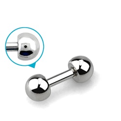 Barbell 1,6mm med 5mm halvkulor för tajtare passform