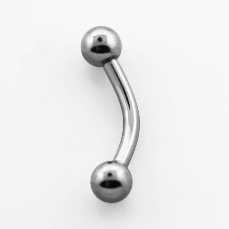 Böjd barbell banana - 1.6mm med 4mm kulor