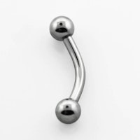 Böjd barbell banana - 1.6mm med 4mm kulor