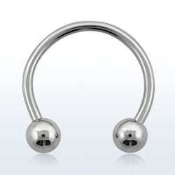 Cirkulär barbell hästskoring - 1.6mm med 5mm kulor