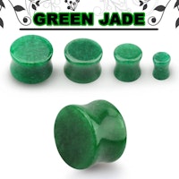 Stenplugg / töjning i grön jade sten