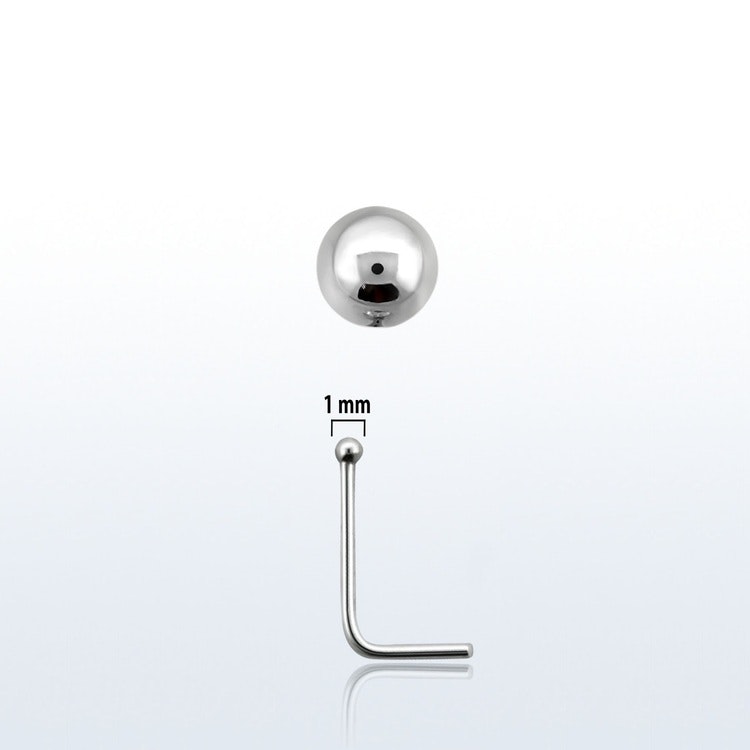 Nässmycke i 925-silver 0,6mm med 1mm boll