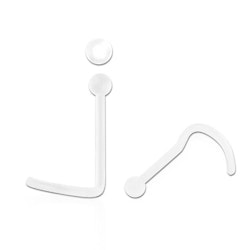 Näspiercing i klar BIO-Flex (retainer)