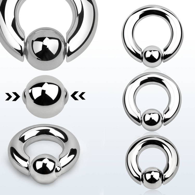 Ring med kulstängning 6mm med 10mm fjädrad kula