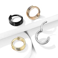Segmentring clicker med gångjärn 1.2mm och 3 lagers hoop
