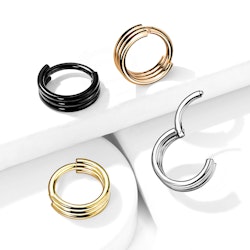 Segmentring clicker med gångjärn 1.2mm och 3 lagers hoop