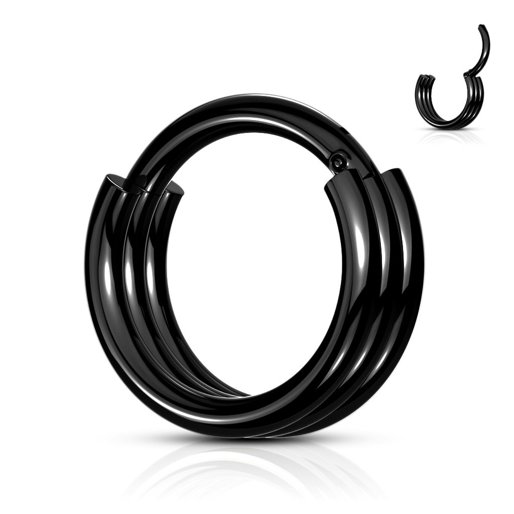 Segmentring clicker med gångjärn 1.2mm och 3 lagers hoop