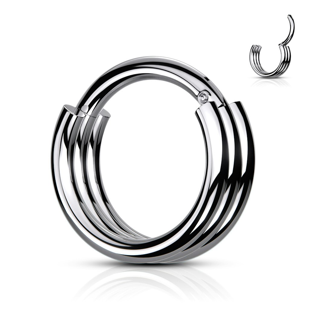 Segmentring clicker med gångjärn 1.2mm och 3 lagers hoop