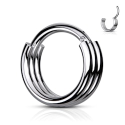 Segmentring clicker med gångjärn 1.2mm och 3 lagers hoop