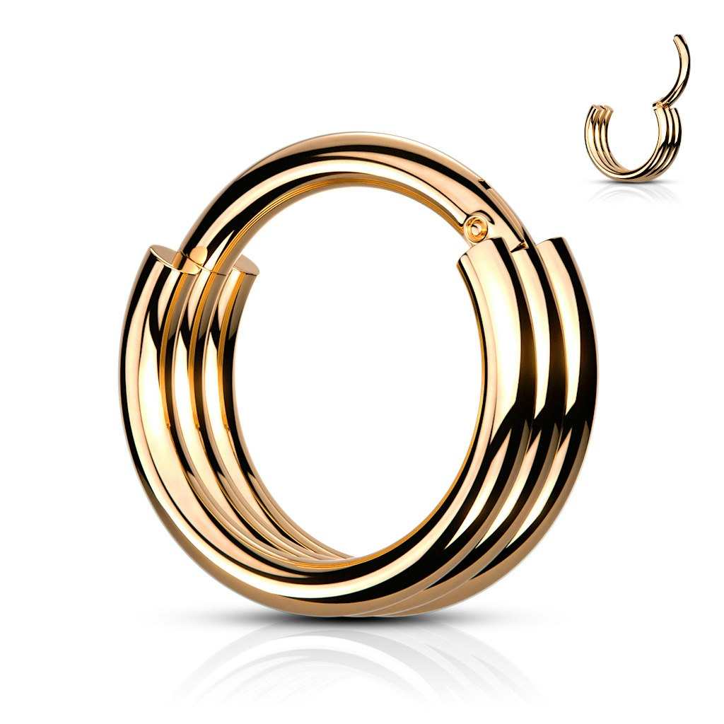 Segmentring clicker med gångjärn 1.2mm och 3 lagers hoop