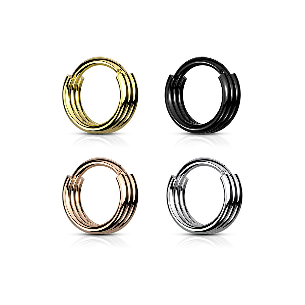 Segmentring clicker med gångjärn 1.2mm och 3 lagers hoop