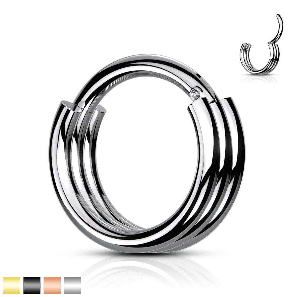 Segmentring clicker med gångjärn 1.2mm och 3 lagers hoop