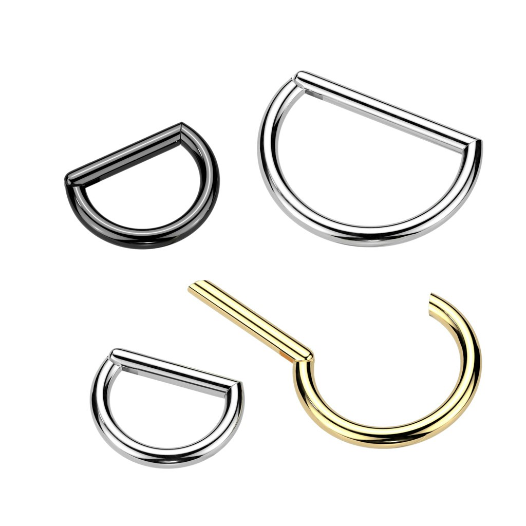 Clicker ring 1,2mm D-formad i titanium