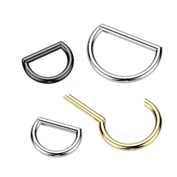 Clicker ring 1,2mm D-formad i titanium