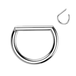 Clicker ring 1,2mm D-formad i titanium