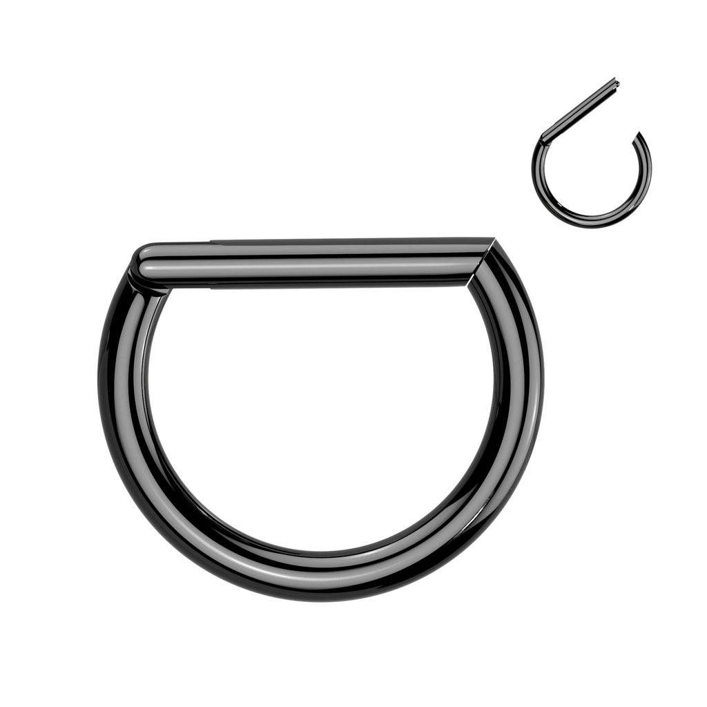 Clicker ring 1,2mm D-formad i titanium
