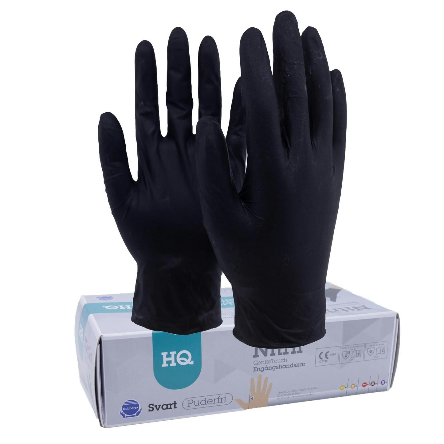 Engångshandske / Plasthandske Gentle Touch svart 90pack XXL