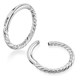 Twistad Clicker ring 1,2mm i kirurgiskt stål