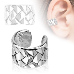 Fakepiercing clip - bred front med flätat mönster