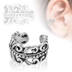 Fakepiercing clip - Front med tribalvirvlar