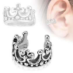 Fakepiercing clip - Front med krona