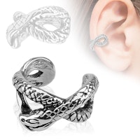 Fakepiercing clip - Front med slingrande orm