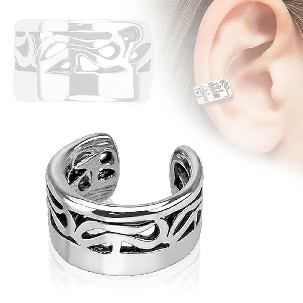 Fakepiercing clip - Front med tribalmönster