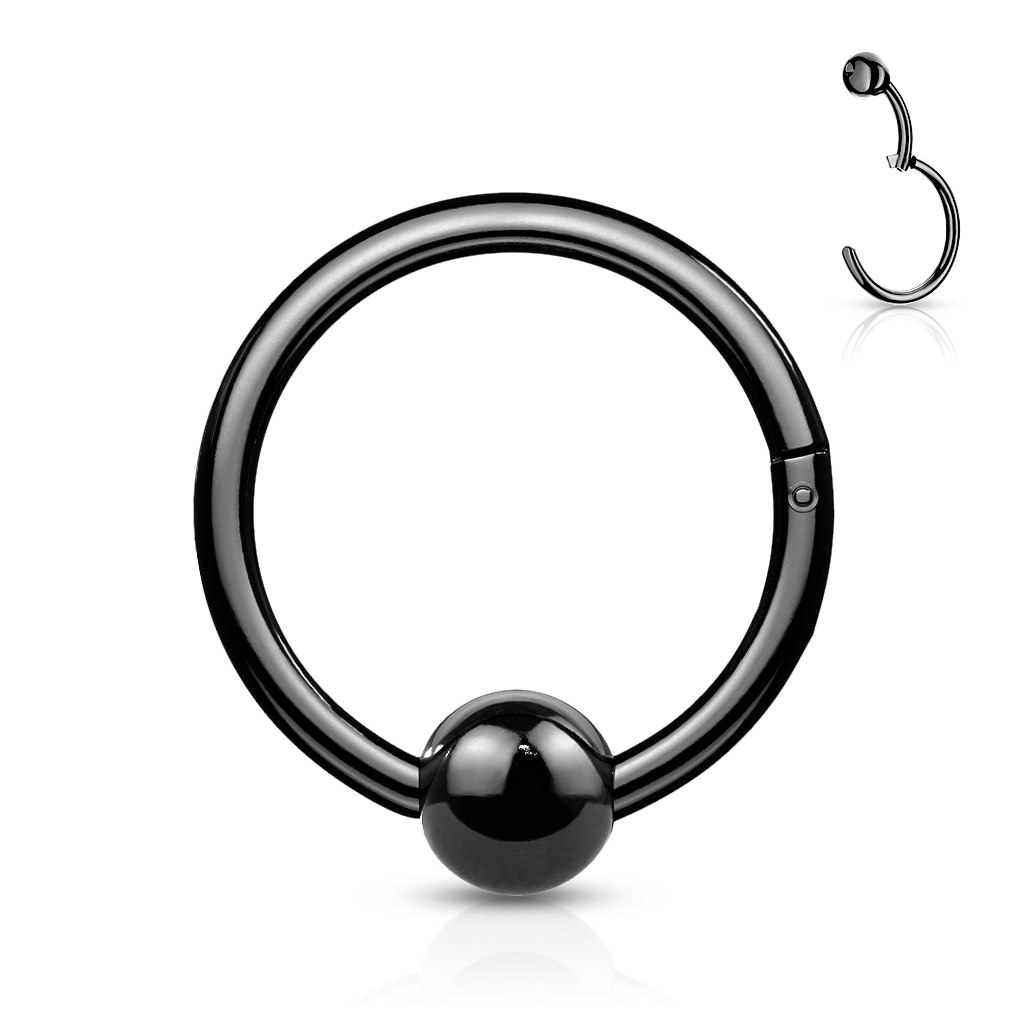 Clicker ring i kirurgiskt stål med kula