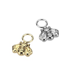Hänge / berlock till clicker ringar - titanium - Bi