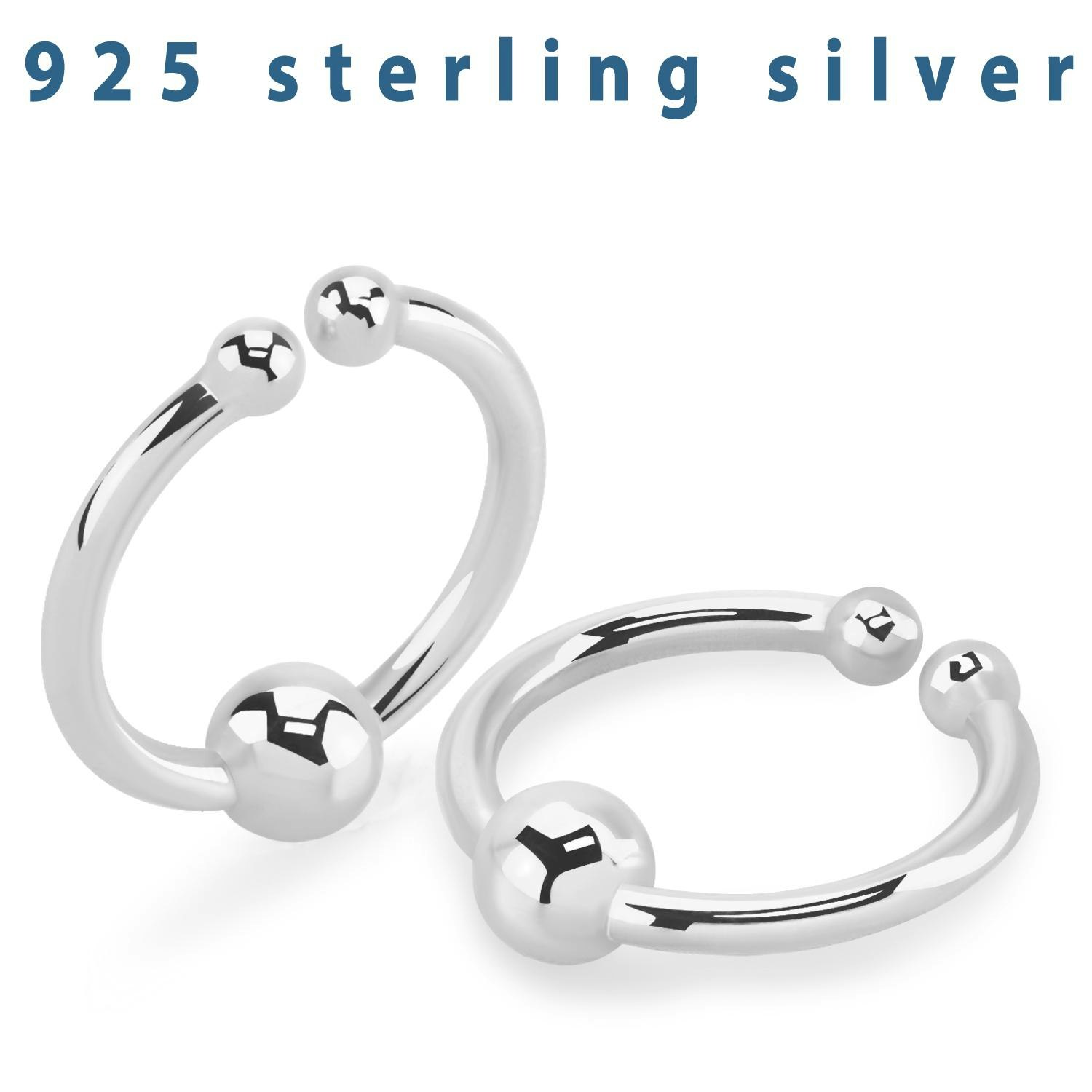 Fakering / septum fakepiercing i 925-silver med kula