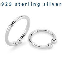 Fakering / septum fakepiercing i 925-silver