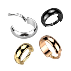 Clicker ring i titanium 1,2mm med bred rundad design