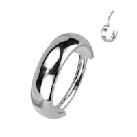 Clicker ring i titanium 1,2mm med bred rundad design