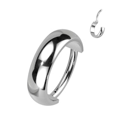 Clicker ring i titanium 1,2mm med bred rundad design