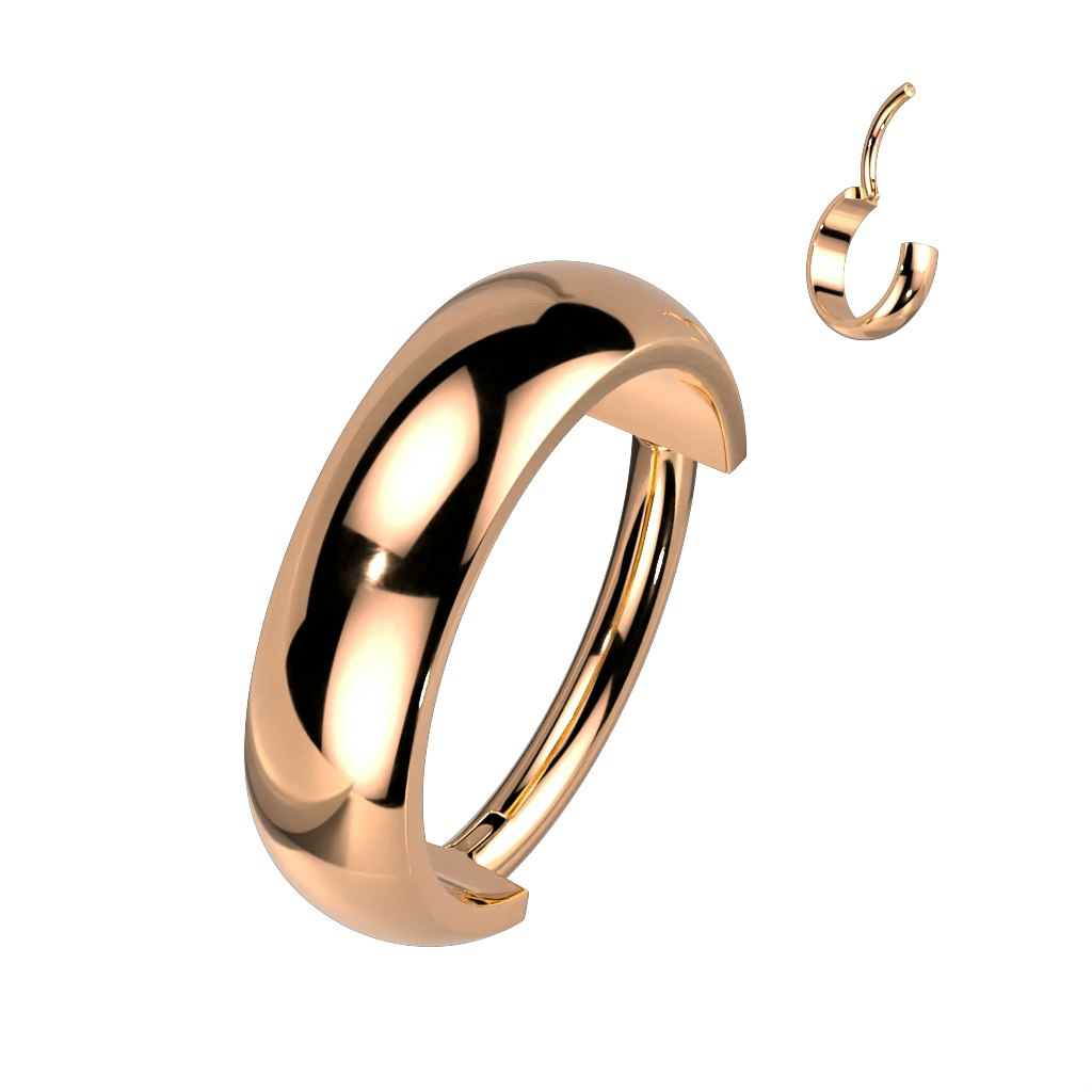 Clicker ring i titanium 1,2mm med bred rundad design