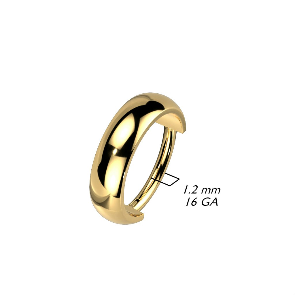 Clicker ring i titanium 1,2mm med bred rundad design