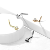 Nässmycke i kirurgiskt stål 0,8mm - bollkluster med kubisk zirconia