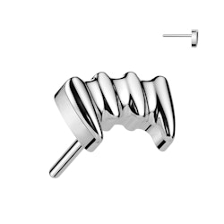 Topp i titanium för threadless smycken - Vampyrtänder