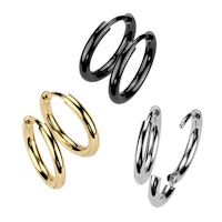 Creoler örhängen i titanium - 2mm tjock (Säljes i par)