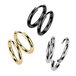 Creoler örhängen i titanium - 2mm tjock (Säljes i par)